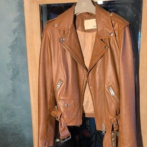 Wilfred Brown Leather Jacket
